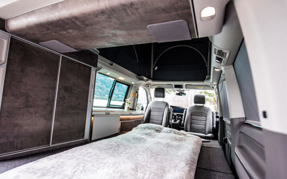 Camping-car premium pour un confort maximal, avec suspension pneumatique